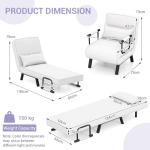 COSTWAY 4-in-1 Folding Sofa Bed Chair