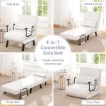 COSTWAY 4-in-1 Folding Sofa Bed Chair