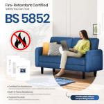Cozy Blue 2-Seater Faux Lambswool Sofa