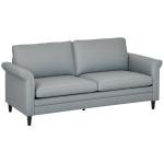 Modern 3-Seater Gray Fabric Sofa Couch