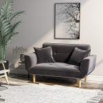Modern Gray 2-Seat Sofa for Kids