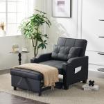 3-in-1 Convertible Sofa Bed with USB and Cup Holders