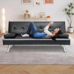 Modern 3-Seater Convertible Sofa with Adjustable Angles