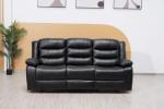 Madrid Leather Recliner Sofa Set with Cupholders