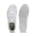 Puma Shuffle Unisex Sneakers in White/Gold, Size 4