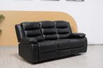 Madrid Leather Recliner Sofa Set with Cupholders