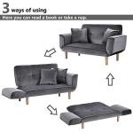 Modern Gray 2-Seat Sofa for Kids