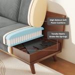 Cozy Dark Grey Corduroy Loveseat Sofa