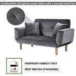 Modern Gray 2-Seat Sofa for Kids