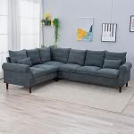 Modern 6-Seater L-Shaped Sofa for Living Room