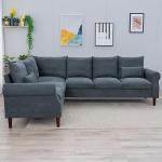 Modern 6-Seater L-Shaped Sofa for Living Room
