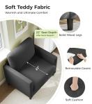 Cozy Grey Accent Armchair for Teen Rooms