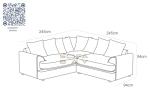 Oakland Brown Suede Leather Corner Sofa