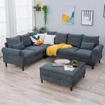 Modern 6-Seater L-Shaped Sofa for Living Room
