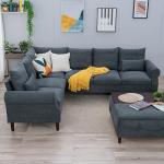 Modern 6-Seater L-Shaped Sofa for Living Room