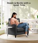 Cozy Grey Accent Armchair for Teen Rooms
