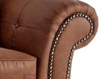 Oakland Brown Suede Leather Corner Sofa
