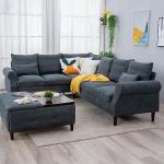 Modern 6-Seater L-Shaped Sofa for Living Room