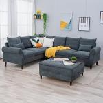 Modern 6-Seater L-Shaped Sofa for Living Room