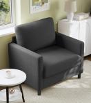 Cozy Grey Accent Armchair for Teen Rooms