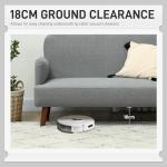 HOMCOM Grey Velvet 2-Seater Sofa Couch