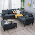 Modern 6-Seater L-Shaped Sofa for Living Room