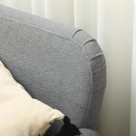 HOMCOM Grey Velvet 2-Seater Sofa Couch