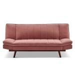 Rose Gold Velvet 3-Seater Sofa Bed