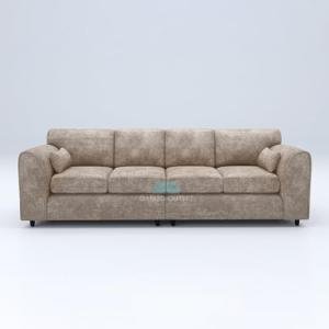 Beige 4-Seater Modern Luxury Sofa Lounge