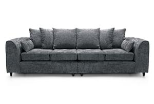 Harriet Dark Grey Chenille Large Couch Unit