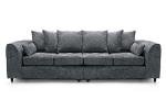 Harriet Dark Grey Chenille Large Couch Unit
