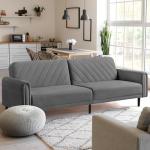 Yaheetech Modern Dark Grey Convertible Sofa Bed