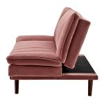 Rose Gold Velvet 3-Seater Sofa Bed