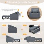 Dark Grey 3-in-1 Sleeper Sofa Chair
