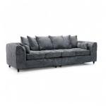 Harriet Dark Grey Chenille Large Couch Unit