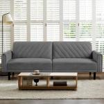 Yaheetech Modern Dark Grey Convertible Sofa Bed
