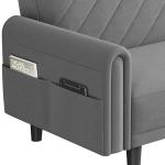 Yaheetech Modern Dark Grey Convertible Sofa Bed