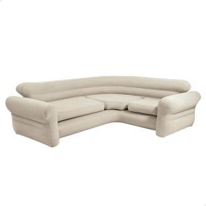 Intex Inflatable Flocked Air Mattress Sofa - Beige