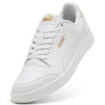Puma Shuffle Unisex Sneakers in White/Gold, Size 4