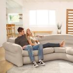 Intex Inflatable Flocked Air Mattress Sofa - Beige