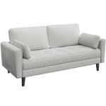 Yaheetech 2-Seater Sofa with Storage and Pillows