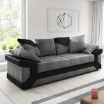 Large Black and Grey Dino Sofa Set