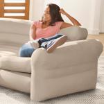 Intex Inflatable Flocked Air Mattress Sofa - Beige