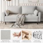 Yaheetech 2-Seater Sofa with Storage and Pillows
