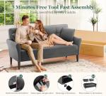 Chic Velvet 3-Seater Sofa for Modern Living