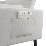 Yaheetech 2-Seater Sofa with Storage and Pillows