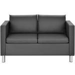 COSTWAY Modern PU Leather Sofa with Pillows