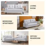 Comfy Modern 2-Seater Sofa with Pillows and Storage
