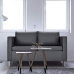 COSTWAY Modern PU Leather Sofa with Pillows