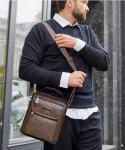 Men's PU Leather Crossbody Shoulder Bag